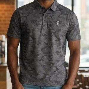 G/FORE Men's Skulls Icon Camo Tech Jersey Polo...Size Large